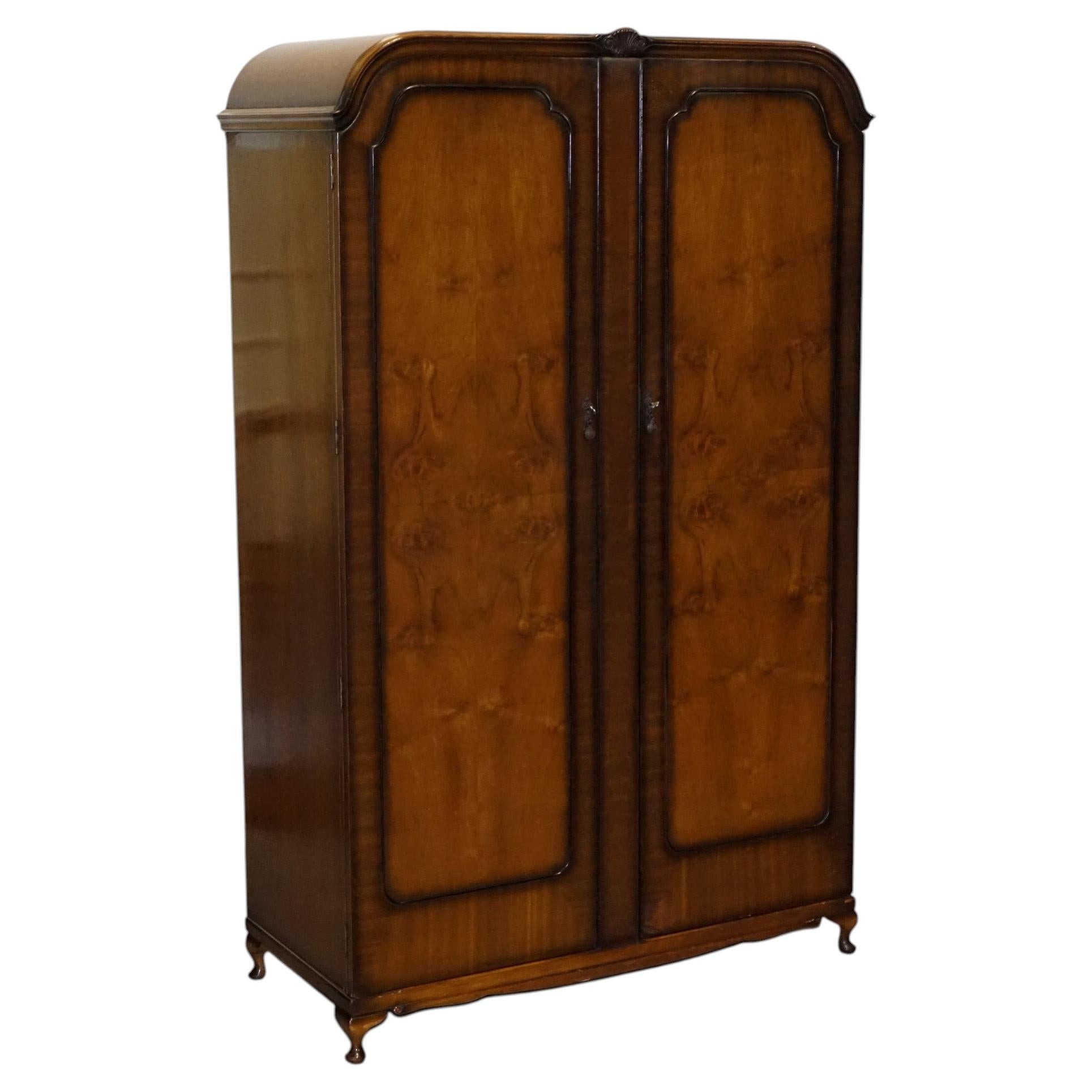 ART DECO 1920'S LARGE TWO DOOR WARDROBE OR AMOiRE