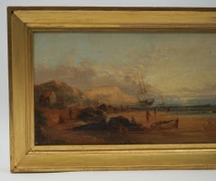 CUADRO AL ÓLEO VICTORIANO ANTIGUO DE 1868, FIRMADO Y FECHADO, DE JAMES WEBB, QUE REPRESENTA UNA COSTA