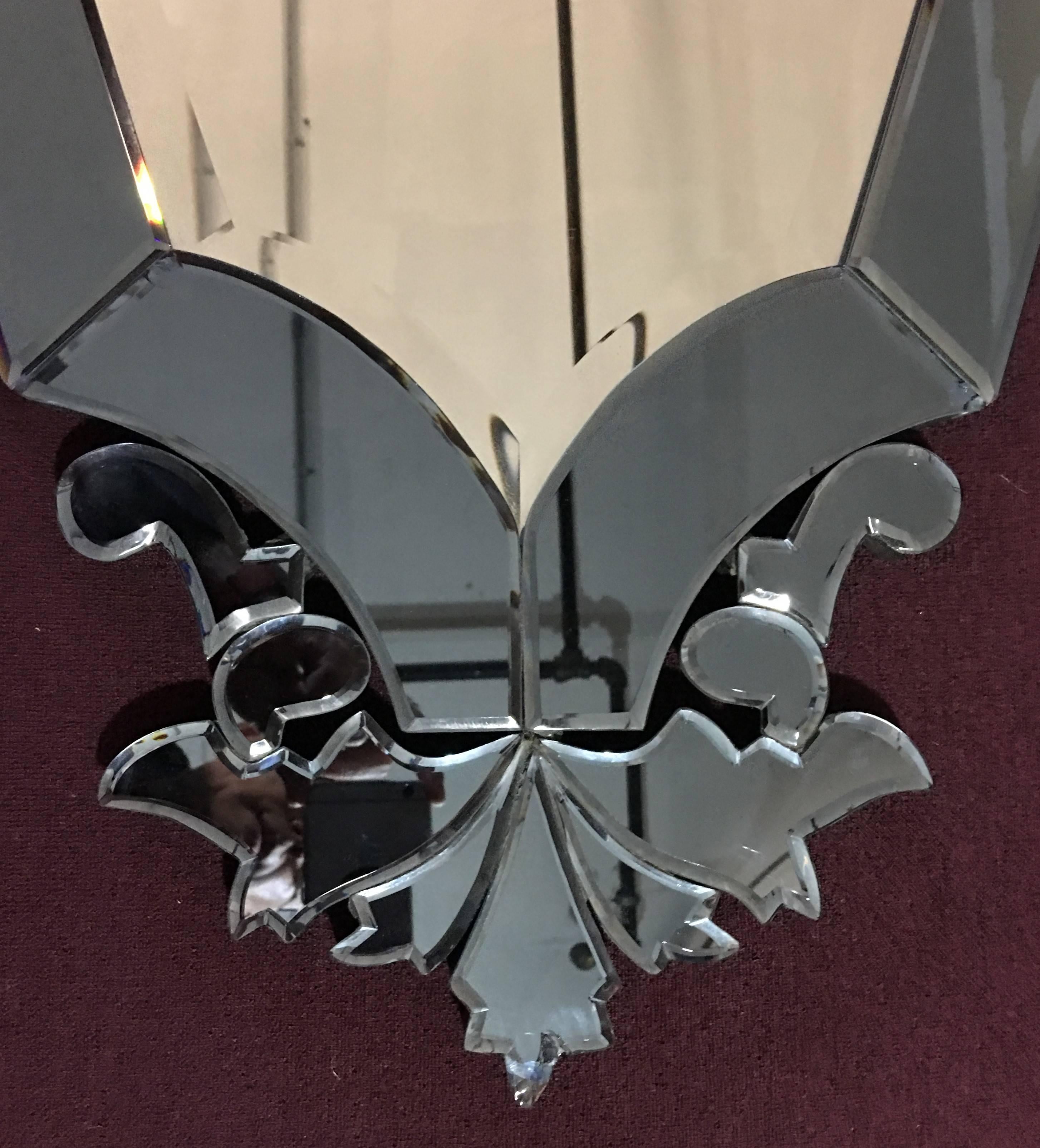 Pair of Venetian Mirrors with cobalt blue mirror surrounds In Good Condition In Bronx, NY