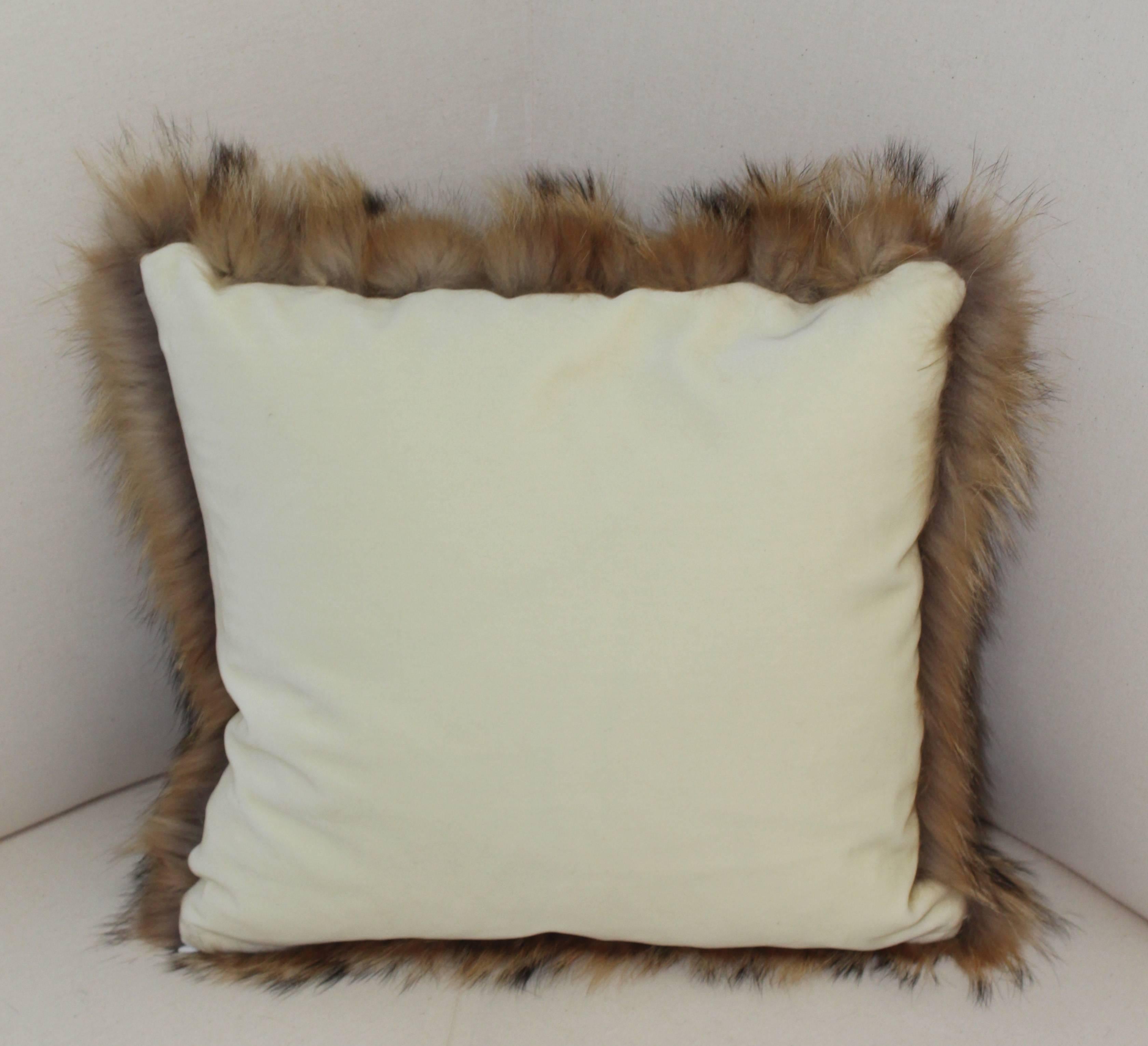 Genuine elegant Tanuki fur throw pillows. These come in both 14