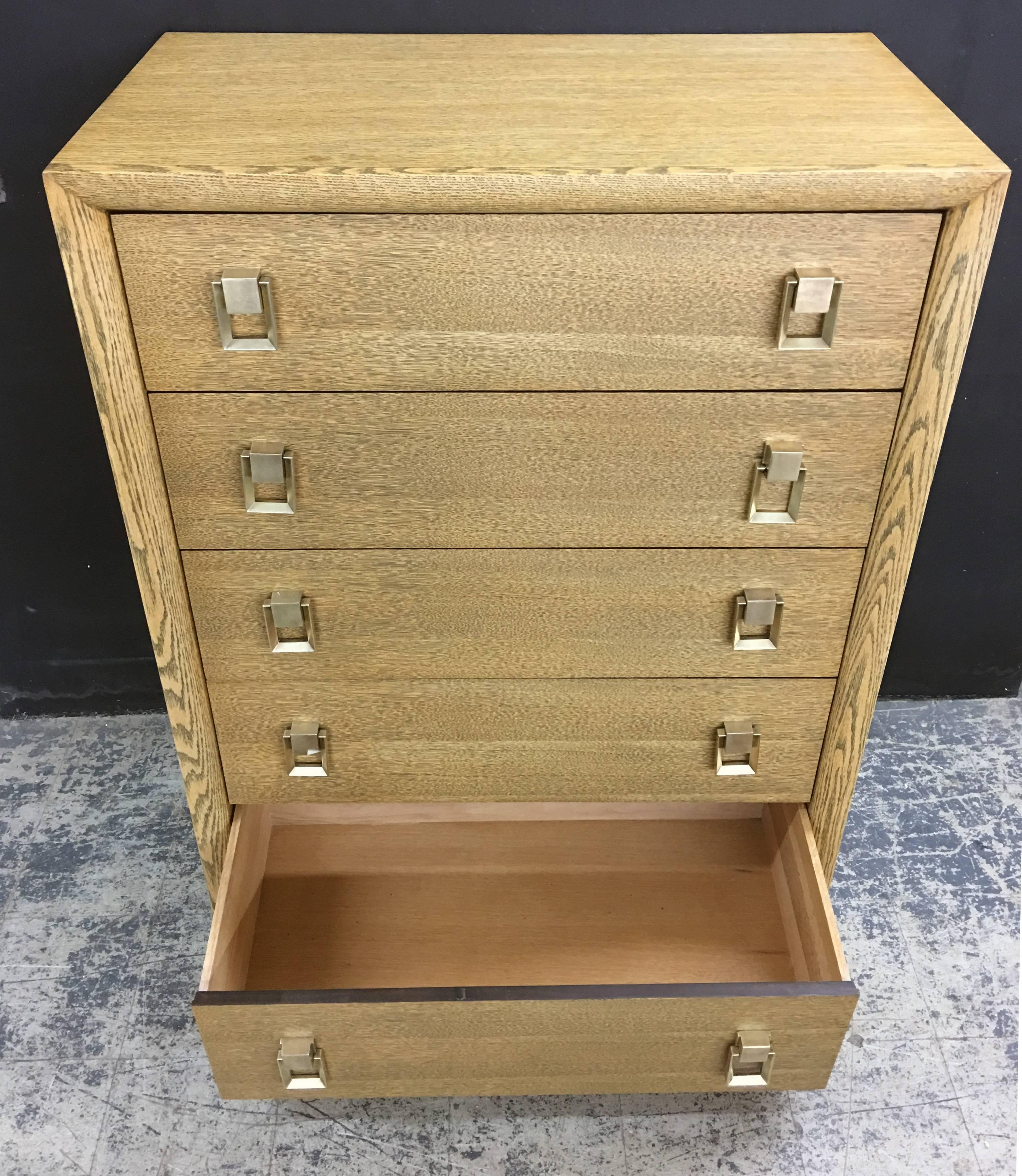 Mid-20th Century Fully Restored and Refinished Gilbert-Rohde Cerused Rift Oak Dresser