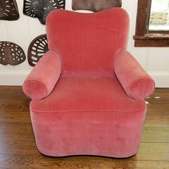 Brandolini Style Club Chair with Swivel Base