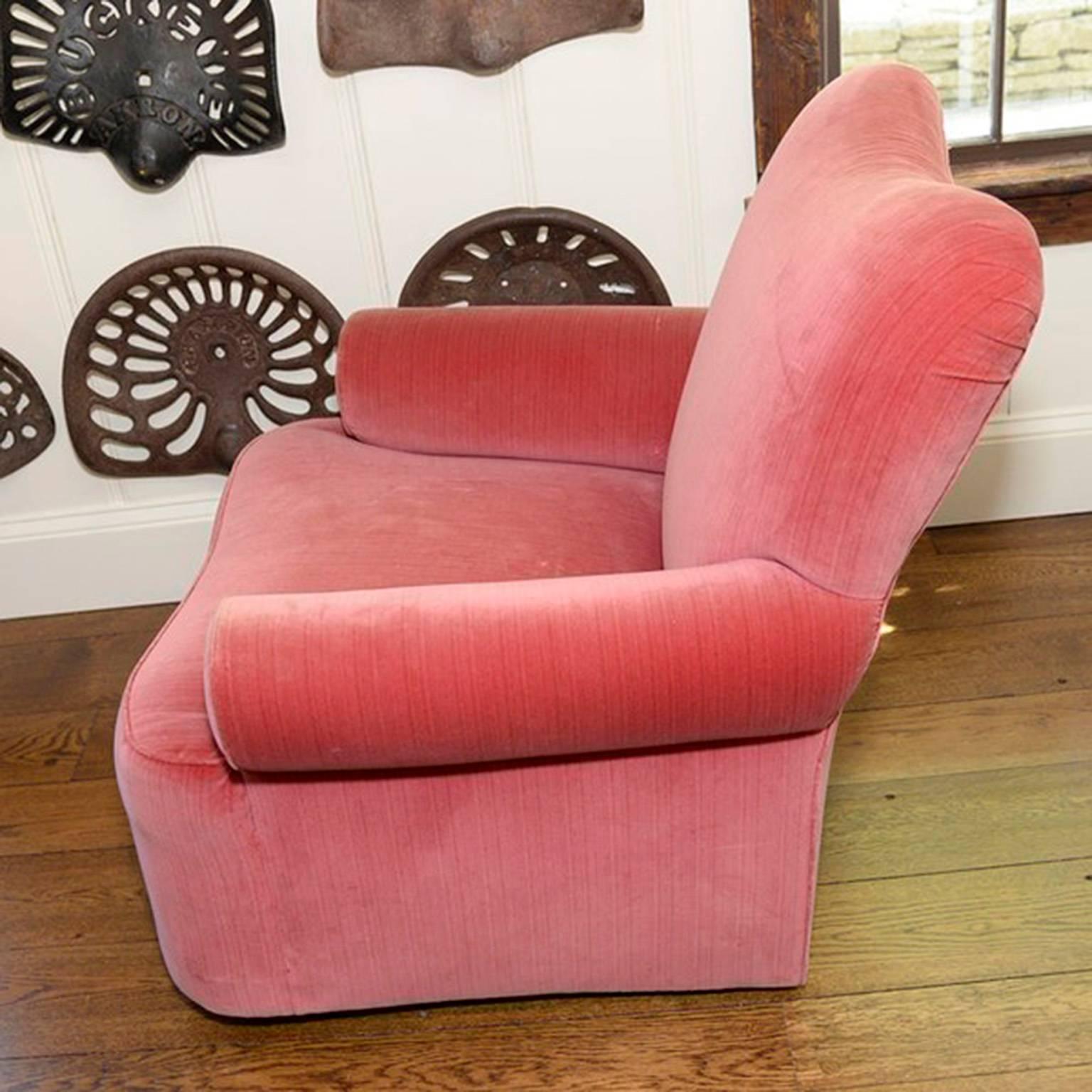 North American Brandolini Style Club Chair with Swivel Base