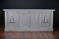 Antique French Wood Buffet Wine Tasting Bar