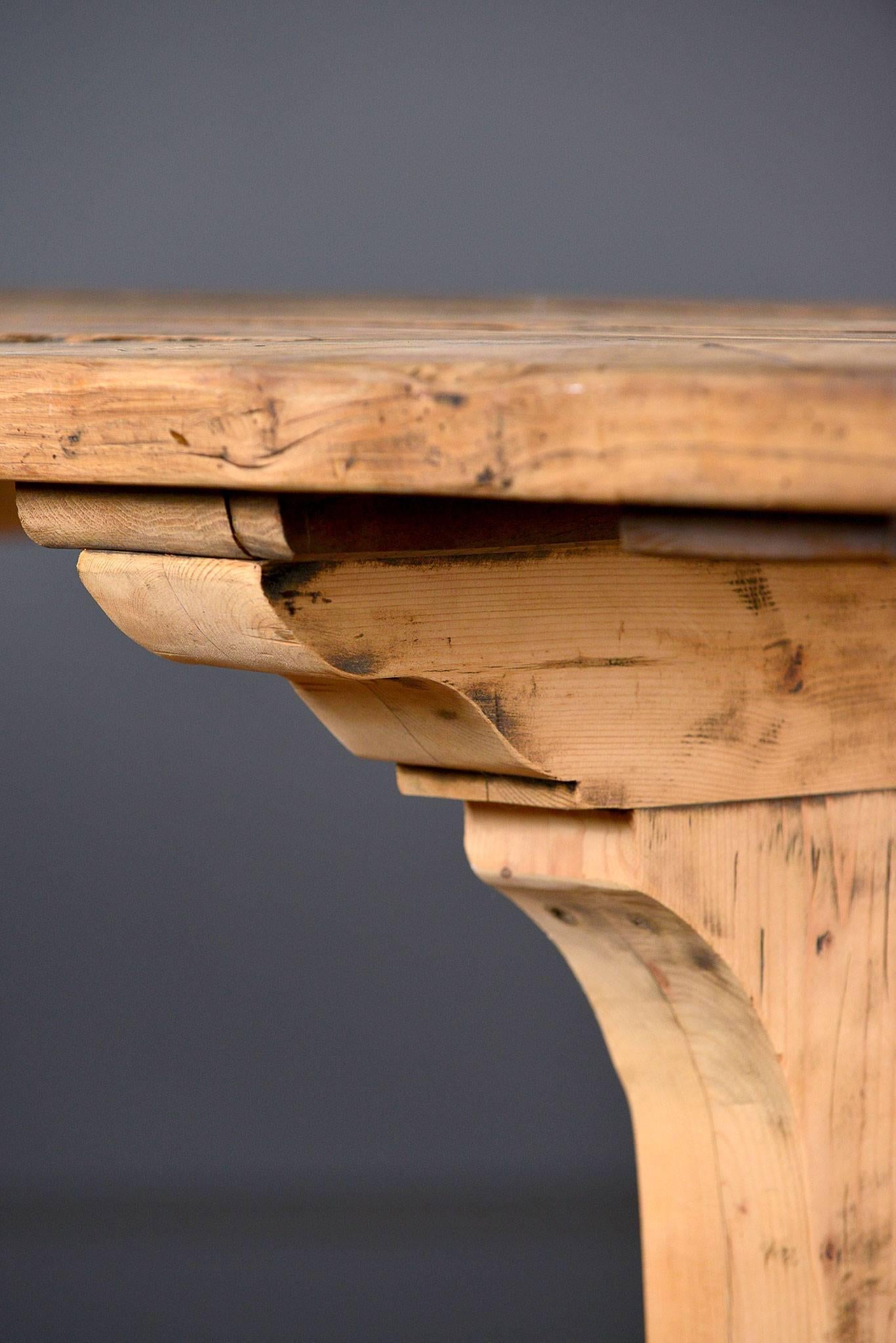Antique Belgian Oak Plank Table For Sale 3