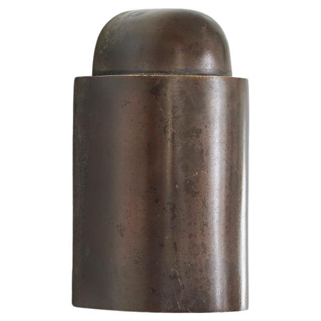 Decade Wall Light, Weathered Brass by Dunlin For Sale
