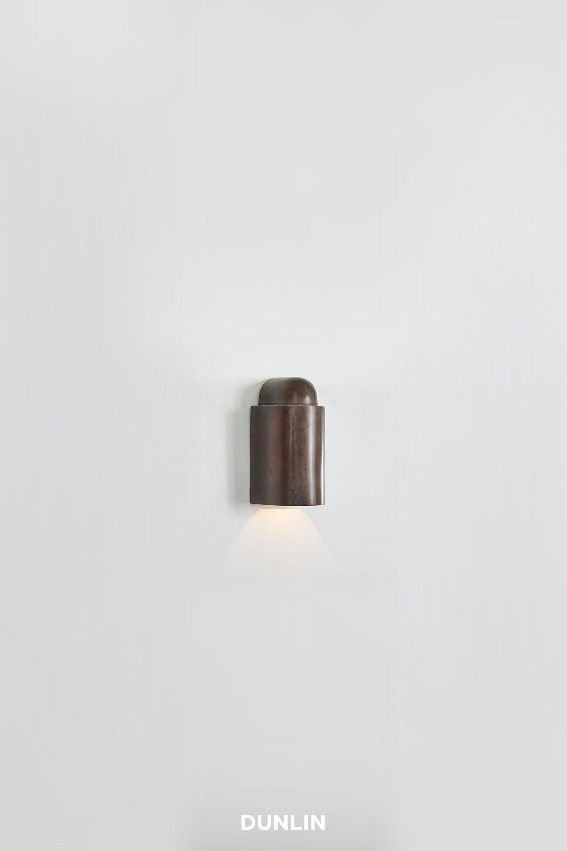 Decade Mini Step Light, Weathered Brass by Dunlin