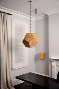 Lámpara colgante «Gio Rattan» de Dunlin, diseño tejido a mano, Australia, nueva