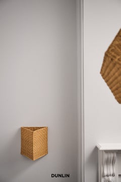 Triangle Wall Light, Handwoven Rattan Sconce, Modern and New
