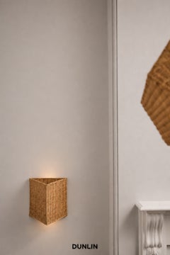 Dreieckige Wandleuchte, handgeflochtene Rattan-Wandleuchte, modern und neu