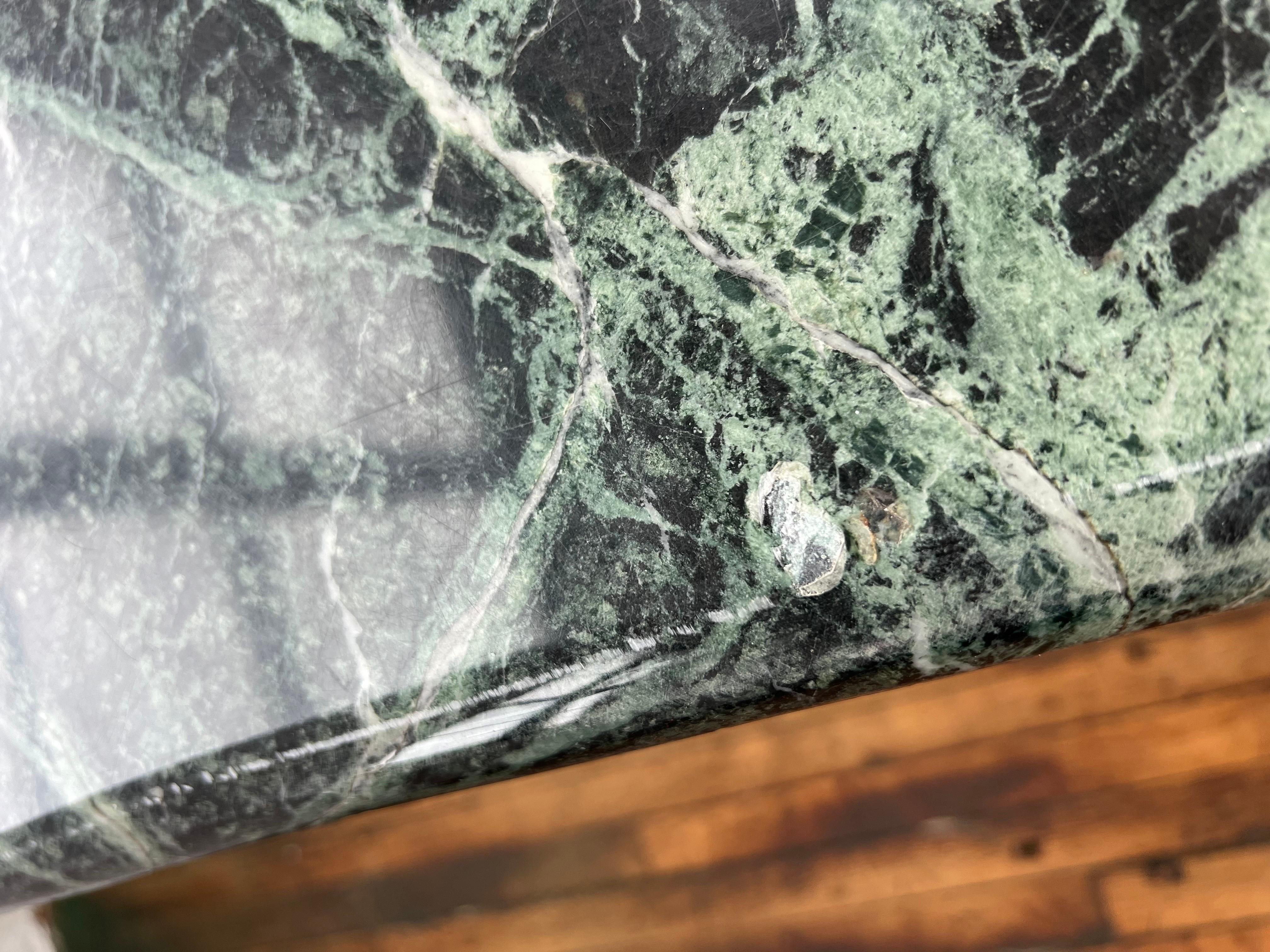 1970 Green Marble Stone Dining Table, made in Italy For Sale 2