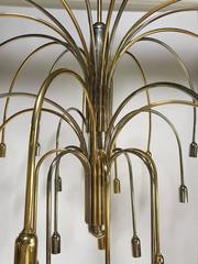 Large German Brass and Chrome Chandelier