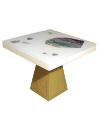 Pair of Cast Resin and Flourite Coffee Tables by Michael Laut