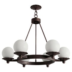 Chandellier - lámpara Brutalista con influencias Art Déco de los años 50