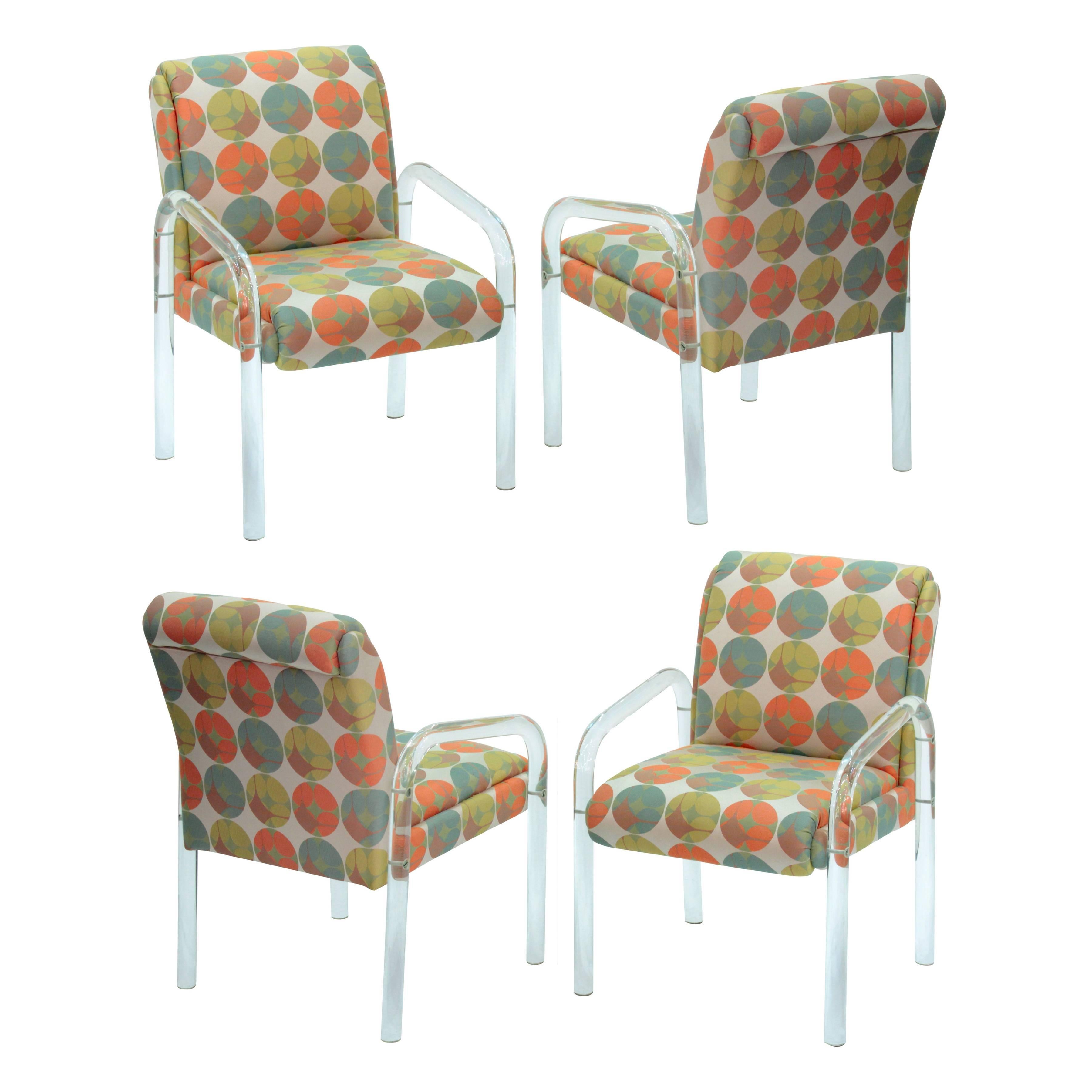 Lucite Dining / Game Chairs by Leon Rosen for Pace Collection