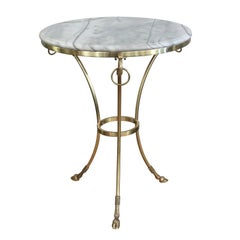 Neoclassical Marble and Bronze Side Table
