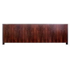 Vintage Extra Wide King-Size Headboard in Rosewood and Chrome