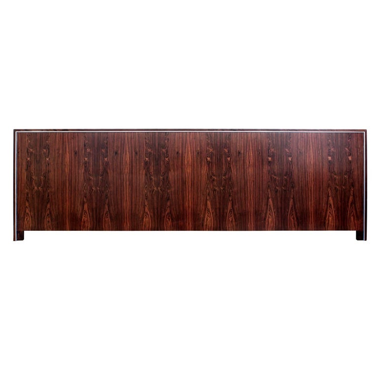Extra Wide KingSize Headboard in Rosewood and Chrome For Sale at 1stDibs extra wide king