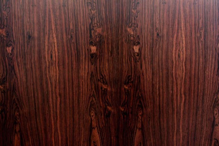 Extra Wide KingSize Headboard in Rosewood and Chrome For Sale at