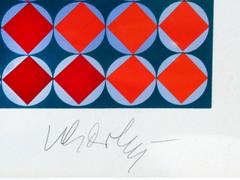 Bold Geometric Print by Victor Vasarely