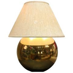 Large Brass Orb Table Lamp by Karl Springer 9