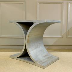 Karl Springer Silver Leaf "JMF End Table" 1970s