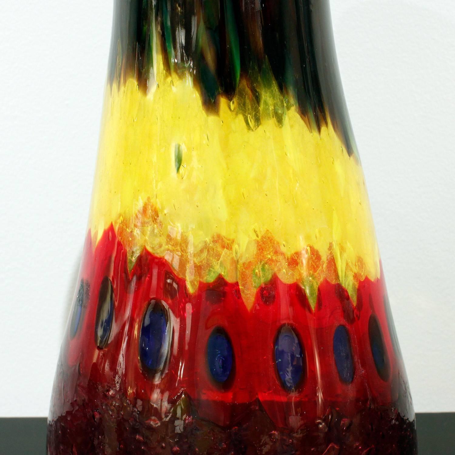 Modern Anzolo Fuga Large Vase with Glass Fragments, 1958-1968