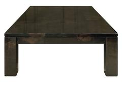Large Karl Springer Goatskin Coffee Table, 1980s