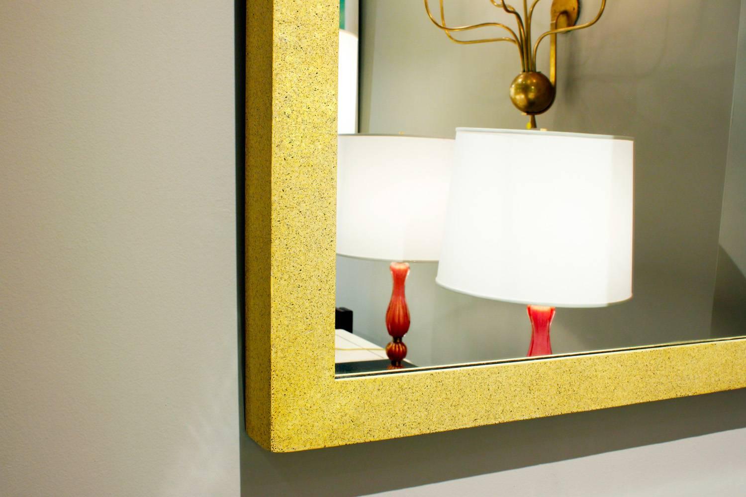 Modern Karl Springer Pair of Mirrors with Speckled Lacquer, 1970s