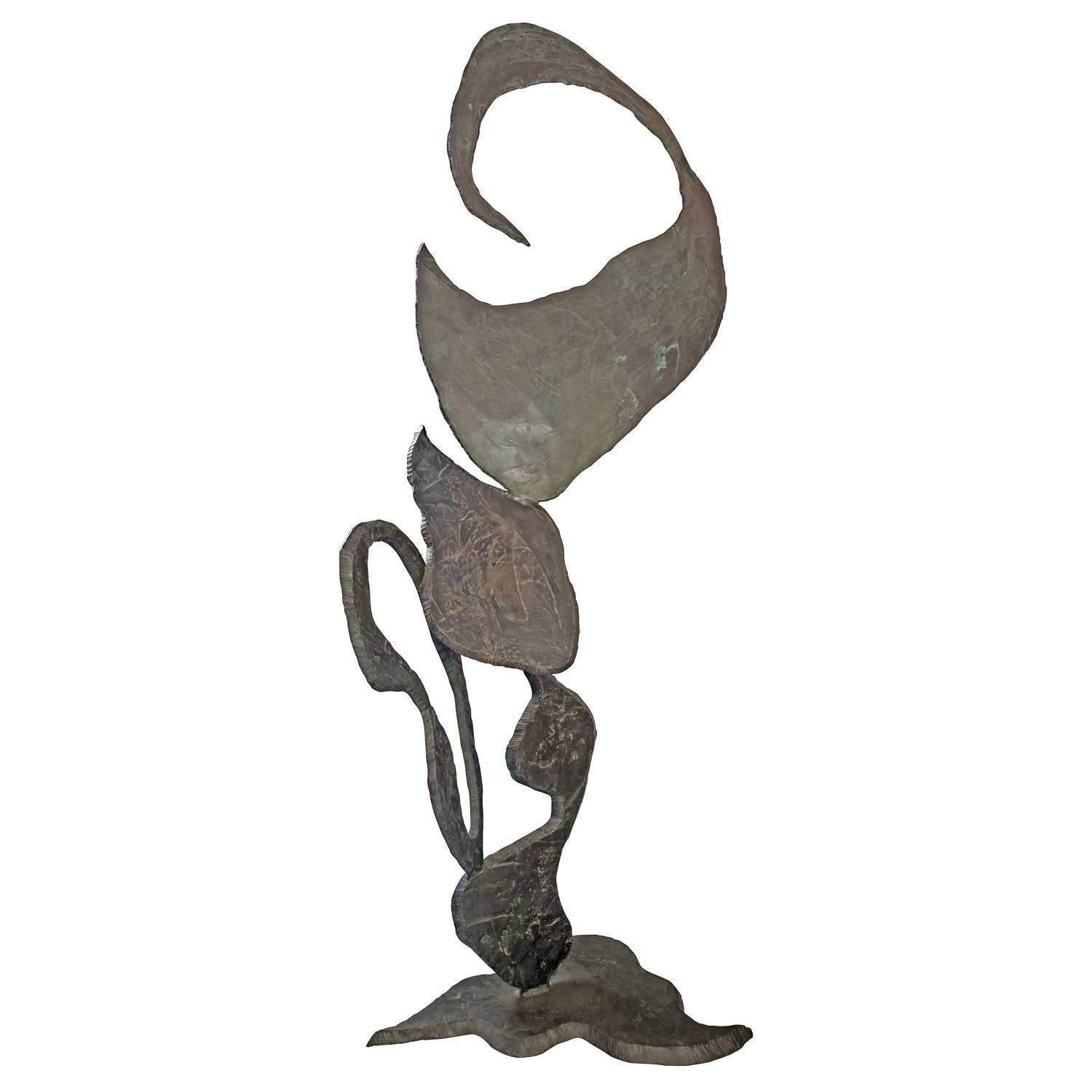 Arthur Gibbons Large Abstract Sculpture in Bronze, 1980s