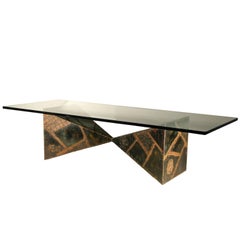 Paul Evans Welded Coffee Table 
Signed
