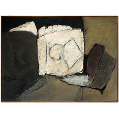 Irving Gates "Rows End" Mixed Media Sculpted Painting, 1961