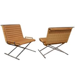 Vintage Ward Bennett "Sled Chairs", 1970s