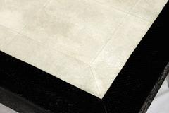 Karl Springer End Tables with Shagreen Tops, 1980s