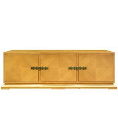 Tommi Parzinger Large Credenza with Brass Bolt Latches, 1940s