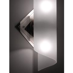 Karl Springer Pair of Sand Blasted Glass Scroll Sconces, 1980s