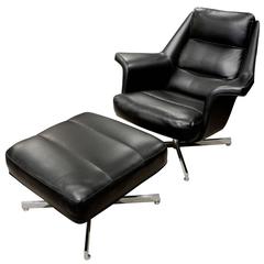 Sculptural Chair and Ottoman from Denmark, 1965 6