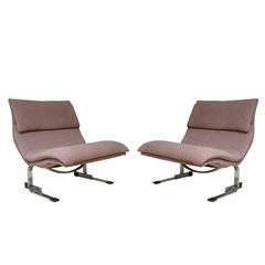 Saporiti Pair of Onda "Wave" Chairs, 1970s