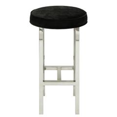 Paire de tabourets de bar en acier inoxydable poli de la collection Pace, 1968