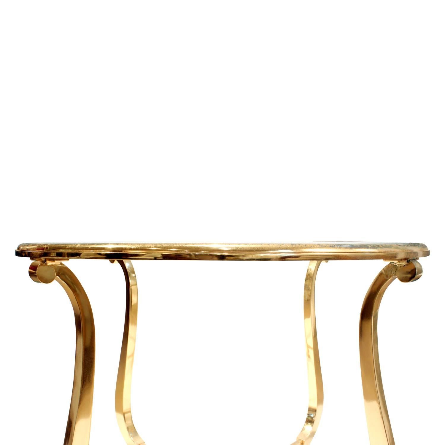 Modern Paul M. Jones Sculptural Side Table in Polished Gold Plated, 1969