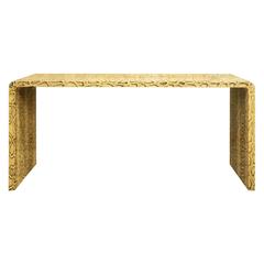 Karl Springer Natural Python Waterfall Console Table, 1970s 3