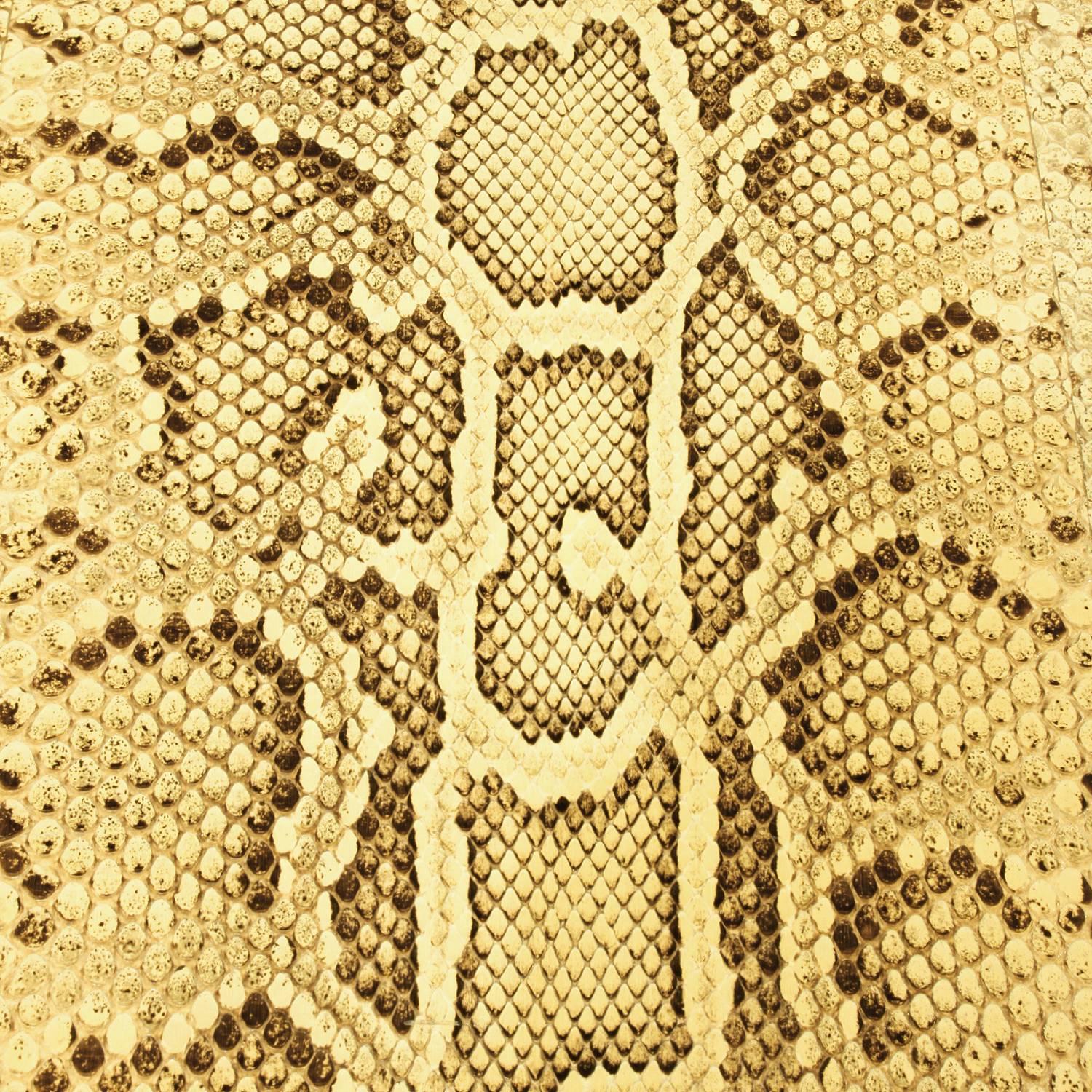 American Karl Springer Natural Python Waterfall Console Table, 1970s