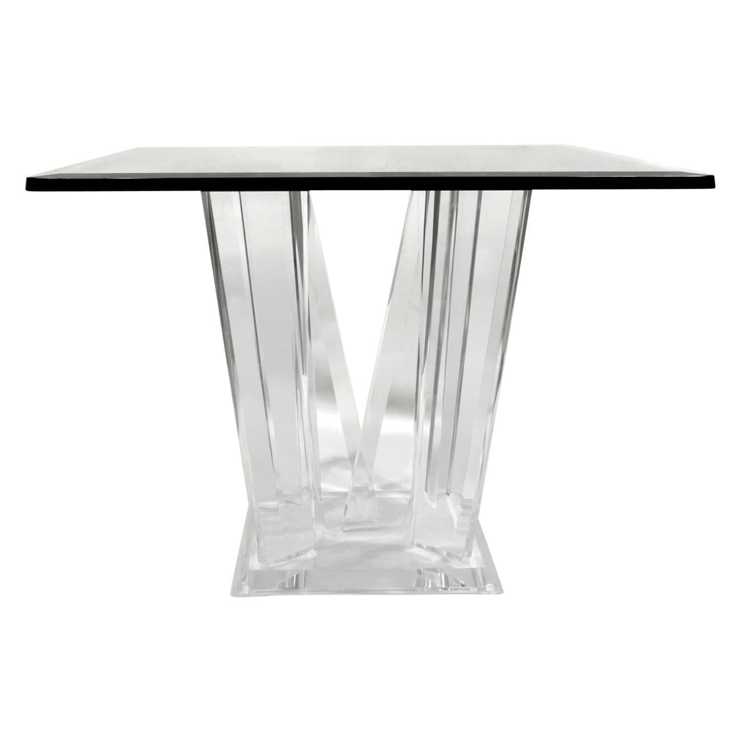 Sculptural Lucite Side Table, 1970s