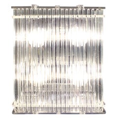 Lightolier Lucite and Glass Rod Fixture, 1970s