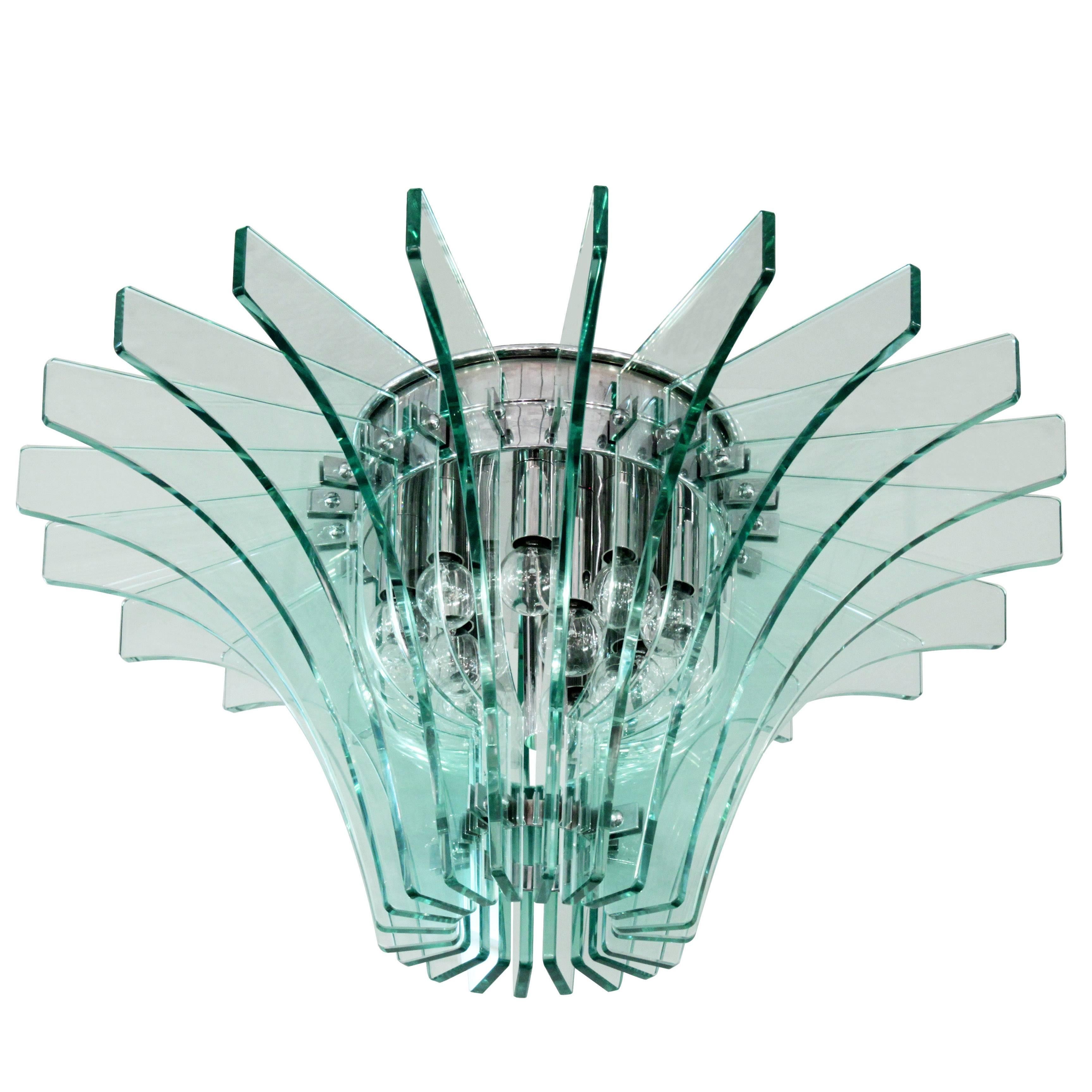 Fontana Arte Radial Glass Fixture 1960s 