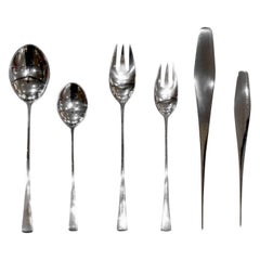 Jens Quistgaard 99-Piece "Tjorn" Solid Sterling Silver Flatware Service, 1960s