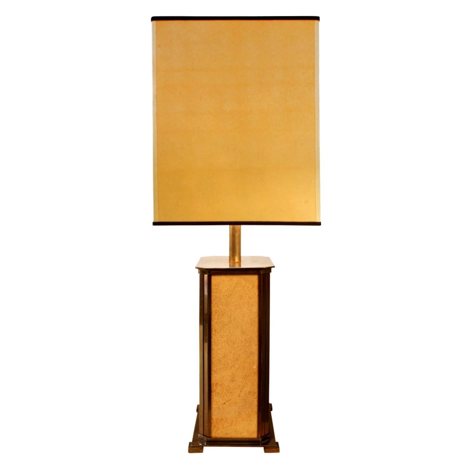 French Roger Capron Garrigue Tile Table Lamp, 1960s