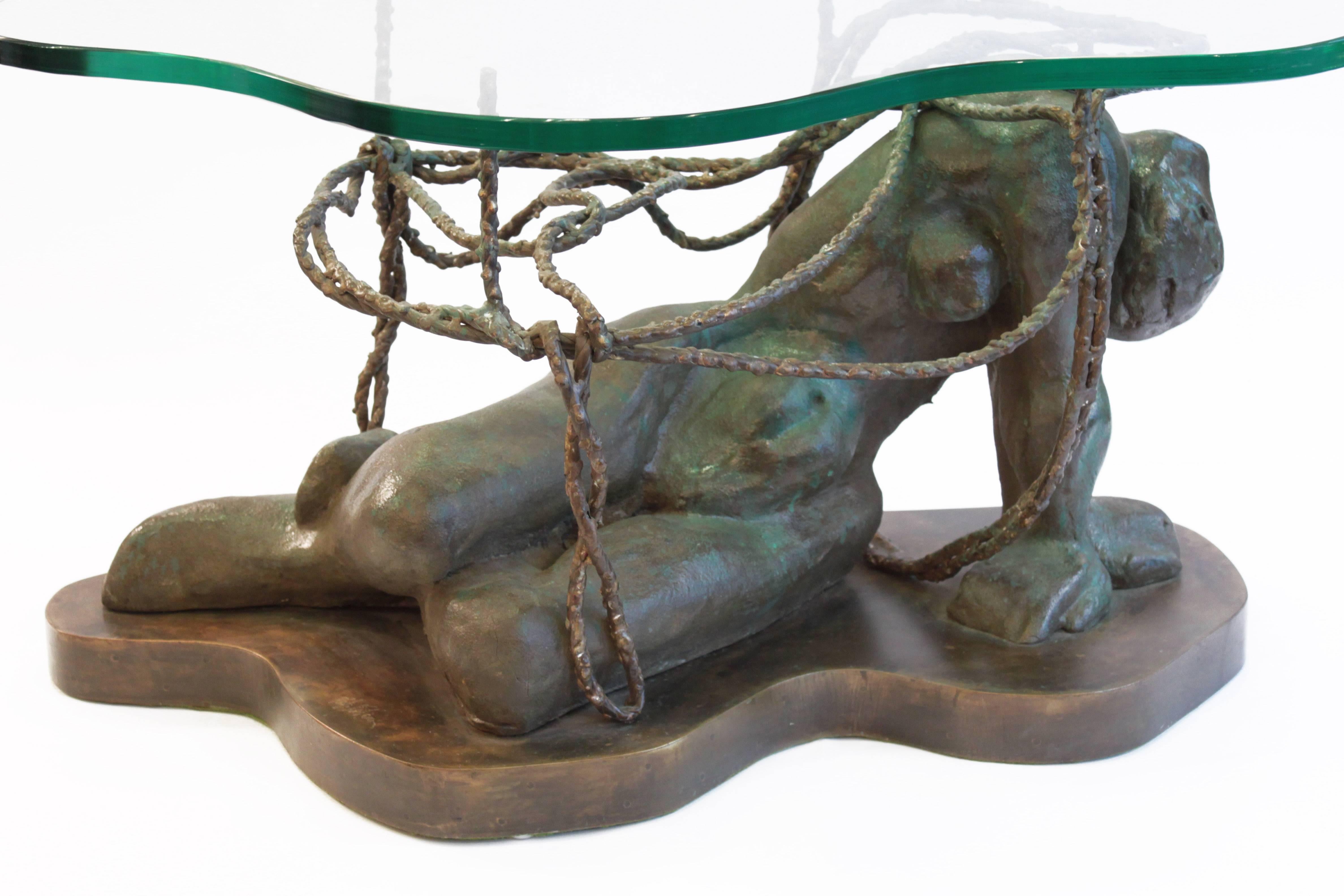 Mid-Century Modern Table basse sculpture « Persephone Enslaved » de Philip & Kelvin LaVerne, 1970 en vente