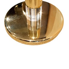 Karl Springer Brass and Lucite Torchere, 1970s