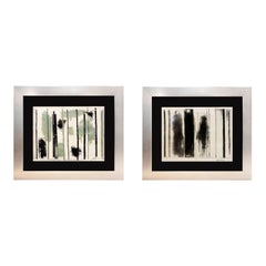 John Konstantin Hansegger Pair of Original Abstract Paintings, 1987 and 1988